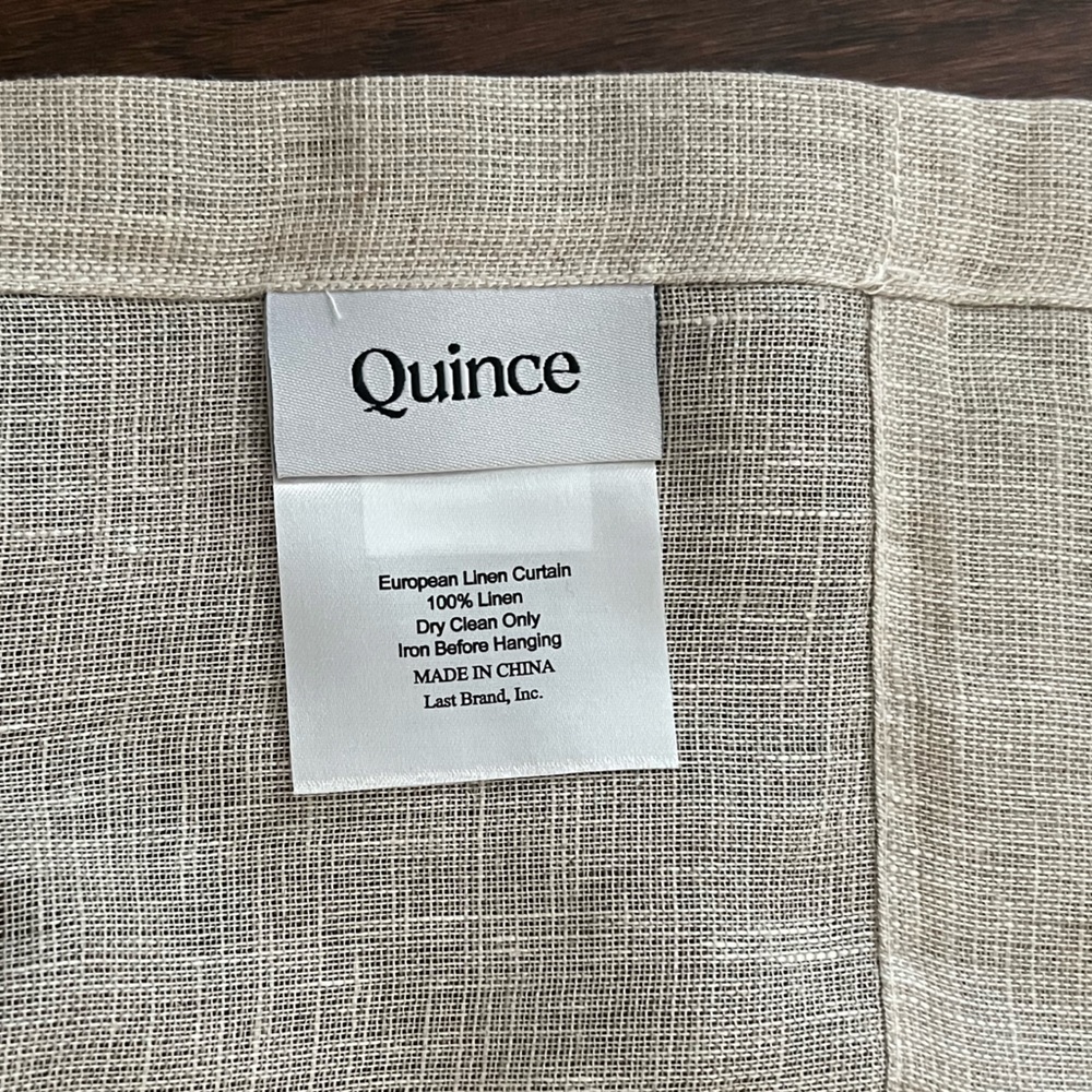 Quince Linen Curtain in Soft Beige